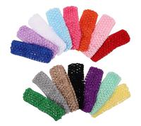 Yardwe 30pcs Vintage Crochet Knitted Headband for Women, Comfortable Stretchable Polyester Retro Hairband, Wide Elastic Boho Style for Dress and Halloween Costume