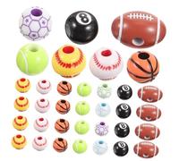 Yardwe 350pcs Sports Ball Beads for DIY Jewelry Making Loose Spacer Beads for Crafting Necklaces Bracelets More for Creative Projects and Handmade