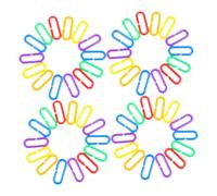 Yardwe 360pcs Rainbow Plastic C-clips Chain Links Baby Toy Links for Early Learning Toddlers Bird Cage Toys Climbing Parrot Sugar Glider Pet Accessories
