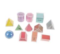 Yardwe 3D Geometric Model Set for Kids Colorful Shapes Volume Measurement Tools for Classroom Activities Math Manipulatives for Boys Girls Educational Geometry Teaching Aid
