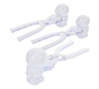 Yardwe 3Pcs Astronaut Snowman Makers Lightweight Plastic Clip for Outdoor Winter Fun Snow Play Activities Random Color