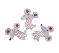 Yardwe 3pcs Big Ear Mouse Toy Plush Mouse Cat Playing Props Cat Teaser Interactive Catnip Toy and