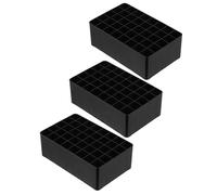 Yardwe 3pcs Black Plastic Pen Tray with Simple Design for Desk Marker Storage and Stationery Organizer Multifunctional Portable Marker Holder Protecting Mark Pens for School and Office