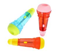 Yardwe 3pcs Boy Girl's Microphone Toy for Pretend Play Portable Plastic Sing Toys Sound Effects for Boys and Girls Role Playing at Home Party
