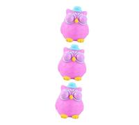 Yardwe 3Pcs Cartoon Owl Squeeze for Stress Relief Adorable Pop-out Eye Pressure Brightly Colored Sensory for Anxiety Relief and Party Fun