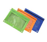 Yardwe 3pcs Detachable 3 Ring Binder Pouch Made of Oxford Cloth, Easy to Use File Storage Bag for Invoices and Receipts, Suitable for Organising Pens and Stationery in Office Or School