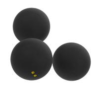 Yardwe 3pcs Double Yellow Dot Squash Balls High Bounce Rubber Balls for Beginners Training Competition Practice English Style Squash Equipment