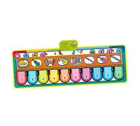 Yardwe 3pcs Electric Music Keyboard Playmat for Boy Girl Foldable Soft Floor Mat with Volume Multifunctional Musical for Early Learning and Eye Hand Coordination Development