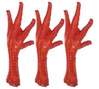 Yardwe 3pcs Fake Chicken Feet Simulation Chicken Feet Lifelike Food Meat Kitchen Decor Home Display Props for Photography Restaurant Event