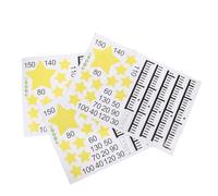 Yardwe 3pcs Growth Chart Wall Sticker with Accurate Height Tracking and Strong Adhesion, PVC Star Motif Height Indicator Ruler Measurement Sticker for Classrooms and Living Rooms