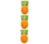 Yardwe 3pcs Guinea Pig Accessory Pet Feeder Carrot Shape Ceramic Bowl for Feeding Hay Boredom Breaker