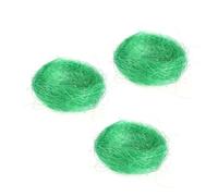 Yardwe 3Pcs Handmade Artificial Bird Nests Easter Mini Colored Thread Egg Nests Grass Green for Candy Holders Holiday Decorations and Padding
