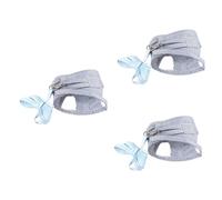 Yardwe 3pcs Hedgehog Harness Small Pet Harness Leash Guinea Pig Pet Chest Strap Stripe Design Easy to Wear for Chihuahua