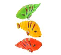 Yardwe 3pcs Interactive Wind Up Fish Clockwork Cartoon Fish for Fun Bathtub Pool Engaging Sensory Play for Birthday Random Color