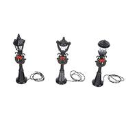 Yardwe 3Pcs Miniature Black Street Lamp Wear Resistant Mini House Lamp Post Decor for Dollhouse Railway Landscape and Small Scale Garden Decorative Scene Light Ornaments