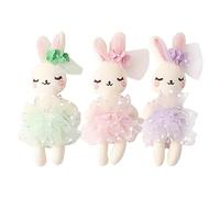 Yardwe 3pcs Plush Rabbit Doll Set Stuffed Animal Toy for Boys and Girls Soft Fabric and Cotton Filling Cute Bunny Plush for Decorations and DIY Crafts