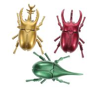 Yardwe 3pcs Realistic Beetle Toy Lifelike Bug Insect Figures for Boy Girl for April Fool's Day Halloween Decorations Encourages Skill Development Interactive Play