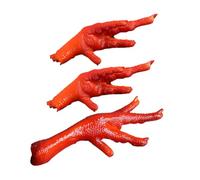 Yardwe 3pcs Realistic Chick Foot Prop Chicken Food Model Props for Hotel Decor Photography