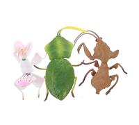 Yardwe 3Pcs Realistic Simulation Mantis Model Lifelike Decorative Insect Figures for Desktop and Garden Educational for Home Nursery Decoration