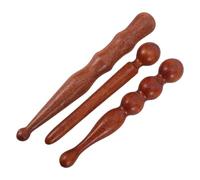 Yardwe 3Pcs Sandalwood Wooden Massage Contouring Roller Set for Muscle Relaxation and Body Sculpting, Therapy Stick Gua Sha Scraping Tools for Household Self Massage