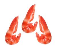 Yardwe 3pcs Simulation Shrimp Model Realistic Faux Shrimp Decoration for Shop Window Display for Home and Party Props