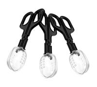 Yardwe 3pcs Small Plastic Pooper Scooper Hamster Toilet Scoop Guinea Pig Poop Clamp Pet Waste Cleaning Tool Black for Small Pets