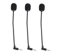 Yardwe 3pcs Straight Plug Microphone Set for Phone and Computer, Small Portable Microphones 2 Mono, 3-pole Stereo, and 4-pole Pin, for Home and Office Use