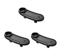 Yardwe 3pcs Stroller Snack Tray with Cup Holder Removable Plastic Tray for Pushchair Accessories Easy to Install and Clean Durable Black Pram Plate