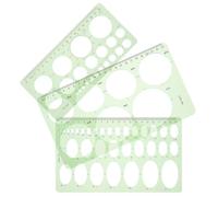 Yardwe 3pcs Students Drawing Template Geometric Tools Drawing Template Ruler Plastic Creative Appearance Pattern Drafting for Artists and Students