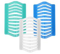 Yardwe 3pcs Triangular Microscope Slides Staining Holder with Space Saving Design Plastic Rack for Efficient Glass Slide Drying in Laboratories