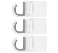 Yardwe 3pcs Wall Mounted Mop Holder Broom Hangers 4.5x2.8x1.5inch Plastic Punch Free Design Prevent Object Slipping Sleek Modern Style for House and Laundry Rooms