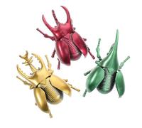 Yardwe 3pcs Wind-Up Realistic Beetle Models for Kids Trick Toys in Gold Green and Red for April Fool's Day and Halloween Pranks