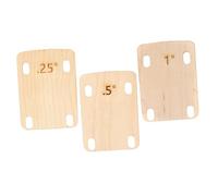 Yardwe 3pcs Wood Guitar Neck Shims for Bass and Guitar with Stable Construction 0.25 0.5 1 Degree Taper Angles and Repair Accessories