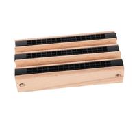 Yardwe 3pcs Wooden Harmonica for Double Row Musical Instrument for DIY Assembly Educational for Learning and Family Fun