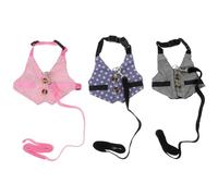 Yardwe 3sets Bunny Harness and Leash Rabbit Vest Small Pet Garment Pet Accessories Cosy Suit