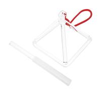 Yardwe 4-inch Quartz Crystal Singing Pyramid Sound Healing Meditation Instrument with Mallet, Meticulously Tuned for Enhancing Sound Wave Effects in Meditation Spaces