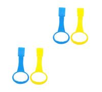 Yardwe 4 pcs Pull Up Rings for Playpen Ergonomic Standing Assistance Handles for Indoor Use Safe Detachable Design Supporting Physical Development and Fall Prevention
