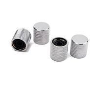 Yardwe 4 Pcs Silver Plated Control Knobs for Electric Guitar Bass Volume Durable Tone Knobs Easy to Install Replacement Parts for Guitar Circuit Boards