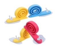 Yardwe 4 Pcs Snail Door Stops Plastic Door Stopper with Flexible Design Protects Fingers Assorted Color Adorable Style for Home and Office Random Color
