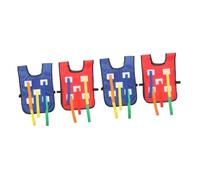 Yardwe 4 Sets Pull Tails Vests with Catch Tail Game Belts for Outdoor Sports Activities Kindergarten Training for Boys and Social Skills Development