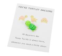 Yardwe 4 Sets You Re Awesome Party Rewards of Mini Turtle Figurines with Inspirational Cards for Engaging Home School and Celebrations