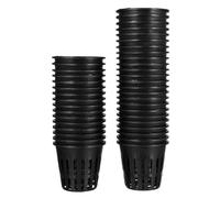 Yardwe 40 Pcs Hydroponic Net Cups, 2 Inch Slotted Mesh Plant Pots, Plastic Grow Baskets for Hydroponics, Aquaponics, Cuttings and Small Pond Plants