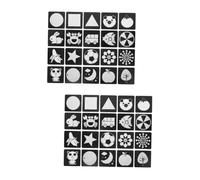 Yardwe 40 pcs Visual Stimulation Cards for Newborns High Contrast Flashcards Early Learning Engaging Black and White Design for Months Parent Interaction