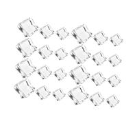Yardwe 40Pcs Clear Acrylic Fake Ice Cubes Realistic Irregular Shapes for Bar Home Decor and Vase Fillers Reusable Decorative Ice Rocks with Finish for Parties