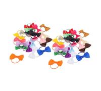 Yardwe 40pcs Colorful Puppy Hair Bows with Elastic Bands for Small Dogs Adorable Bowknot Accessories for Yorkie Poodle Shih Tzu Suitable for Daily Wear and Pet Parties