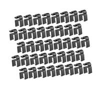 Yardwe 40pcs Plastic Cable Clips Cord Holder with Microphone Clamp Phone and Tablet Stand Cable Organizer for Mic Pole and Desk Use