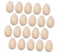 Yardwe 40pcs Wooden Eggs Unfinished Craft Ornaments for Easter Decorations Safe Lightweight DIY Painting Supplies for Adults for Egg Hunts and Creative Projects