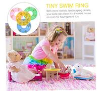 Yardwe 45 pcs Mini Inflatable Swim Rings Cartoon Pool Float Decorations for Desktop Photo Booth Props Summer Party Accessories Compact Lightweight Random Color