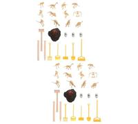 Yardwe 48 Pcs Dinosaur Skeleton Models Educational Archaeological Set for DIY Imitation Dinosaurs Teaching Model Creative Activity