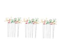 Yardwe 48 Pcs PVC Simulation Dragonfly Garden Ornaments with Spring Connection Indoor Outdoor Pot Decorations for Floral Arrangements and Forest Theme Displays